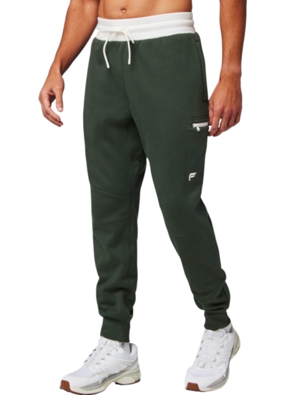 Fabletics Men’s Go To Cargo Jogger Pants Green Athleisure Comfort Casual